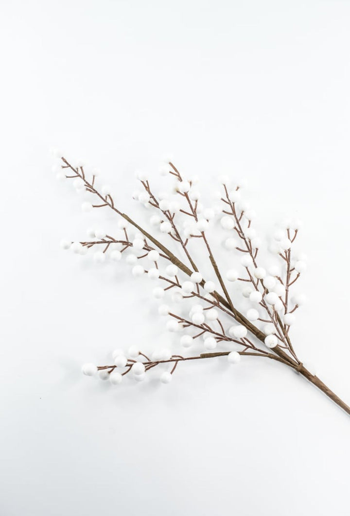 White Berry Spray - 28" - Greenery MarketB1719W