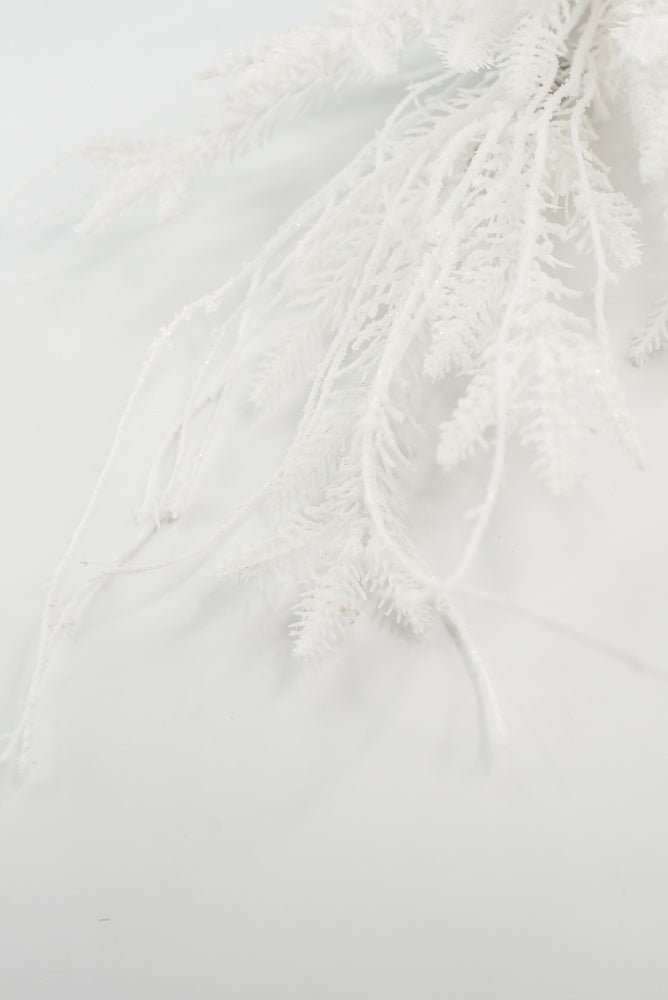 White Flocked Cedar Pick - 20" - Greenery MarketX2035W