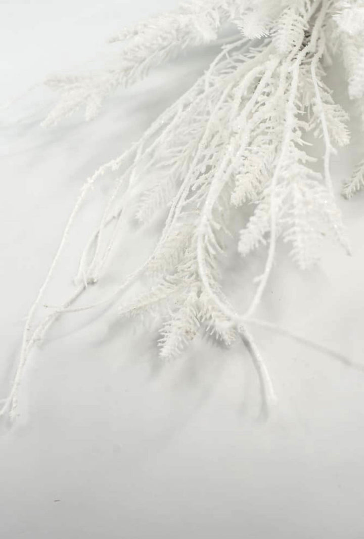 White Flocked Cedar Pick - 20" - Greenery MarketX2035W