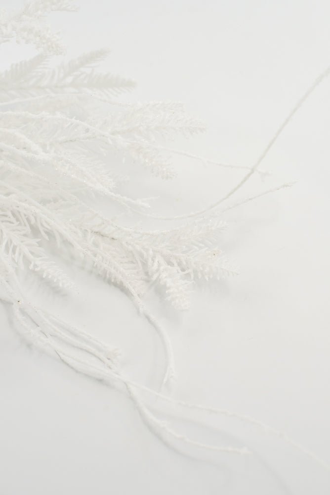 White Flocked Cedar Pick - 20" - Greenery MarketX2035W