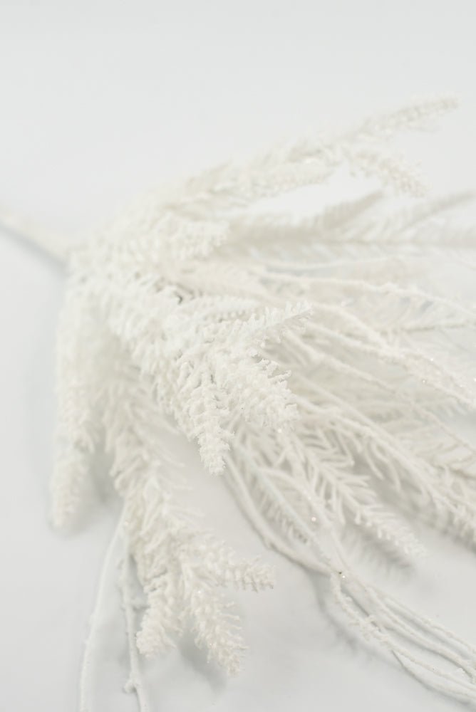 White Flocked Cedar Pick - 20" - Greenery MarketX2035W