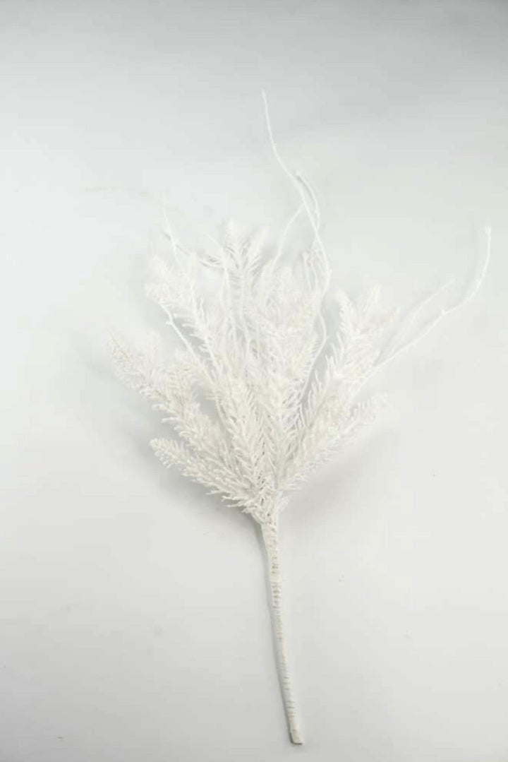 White Flocked Cedar Pick - 20" - Greenery MarketX2035W
