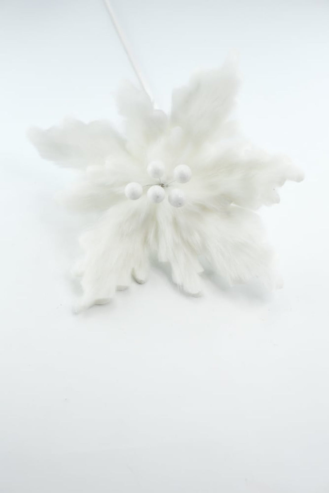 White fluffy poinsettia stem - Greenery Market234973