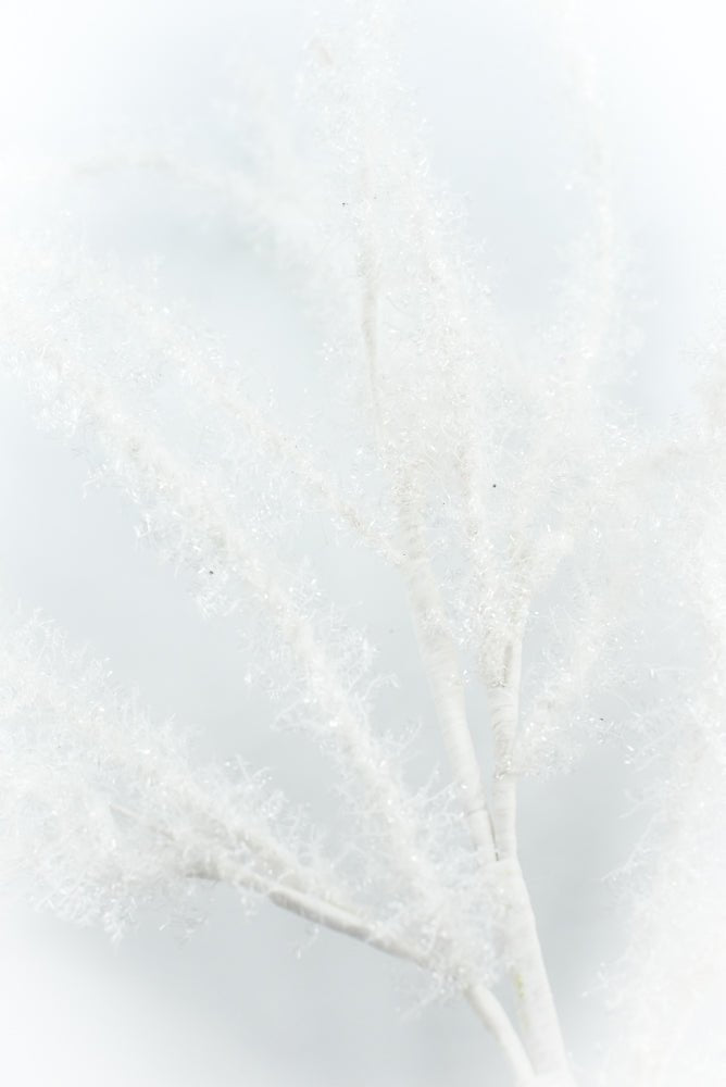 White Fuzzy Twig Spray - Greenery Market86420WT