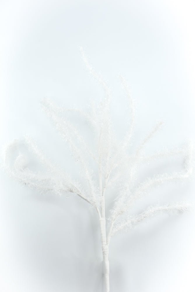 White Fuzzy Twig Spray - Greenery Market86420WT