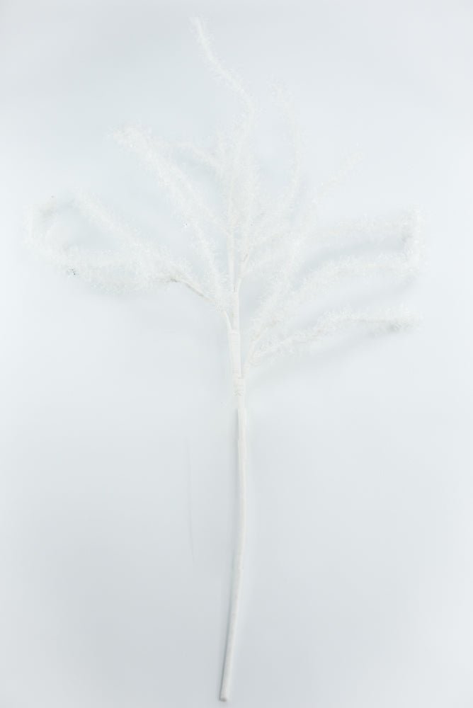 White Fuzzy Twig Spray - Greenery Market86420WT