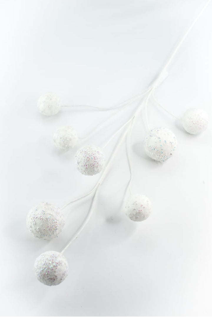 White Glitter Ball Spray - Greenery Market65295