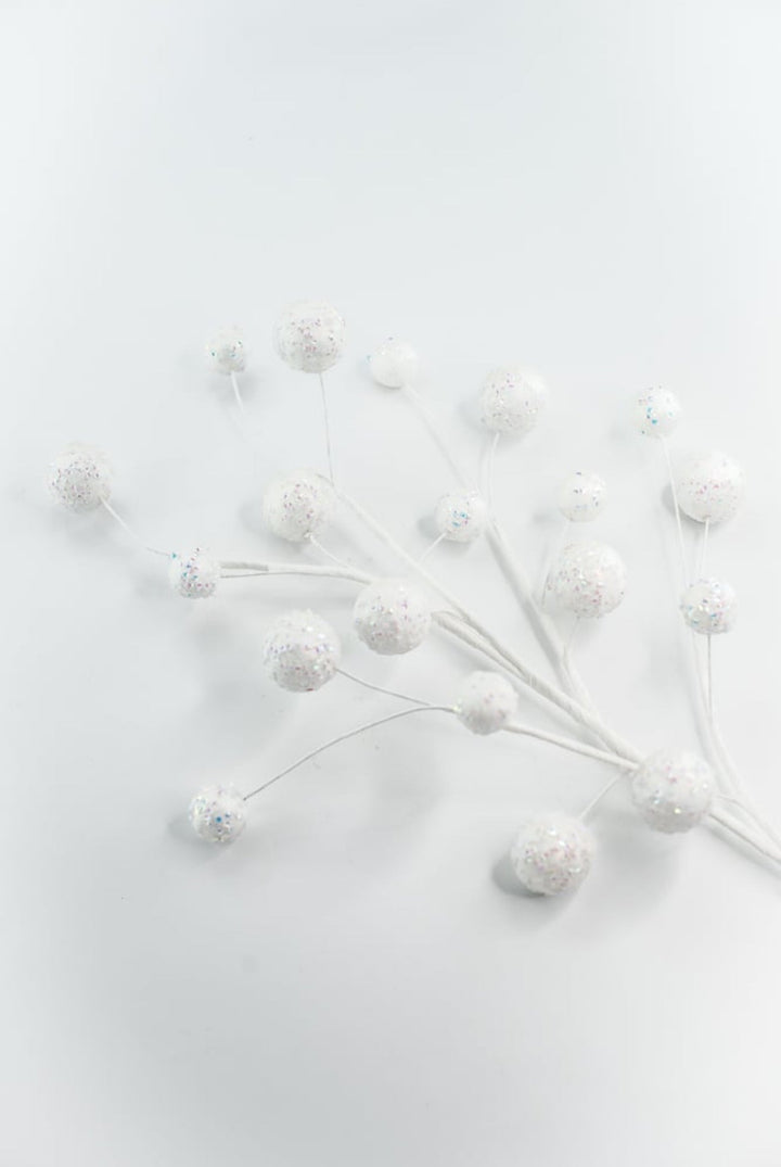 White Glitter Ball Spray - Greenery Market65309