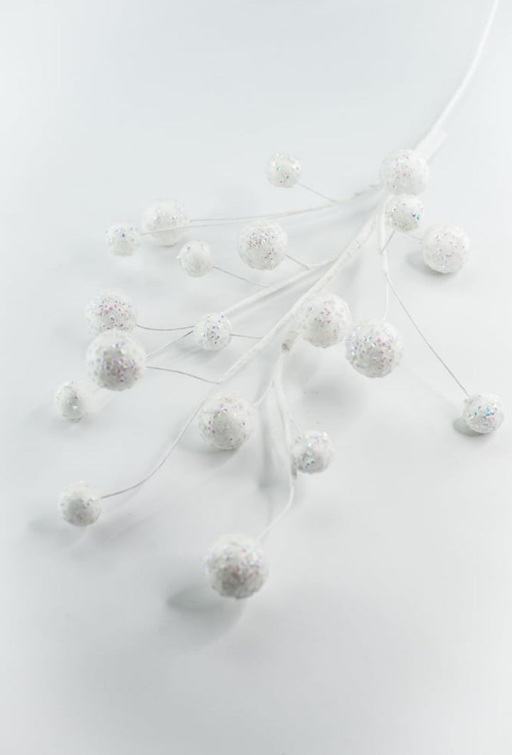 White Glitter Ball Spray - Greenery Market65309