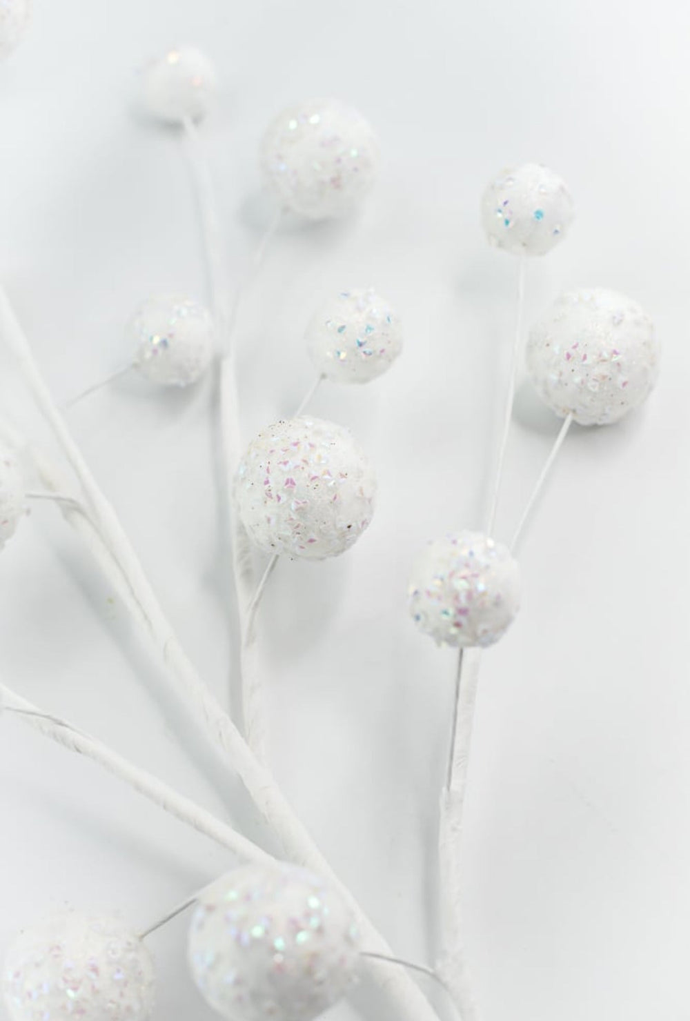 White Glitter Ball Spray - Greenery Market65309