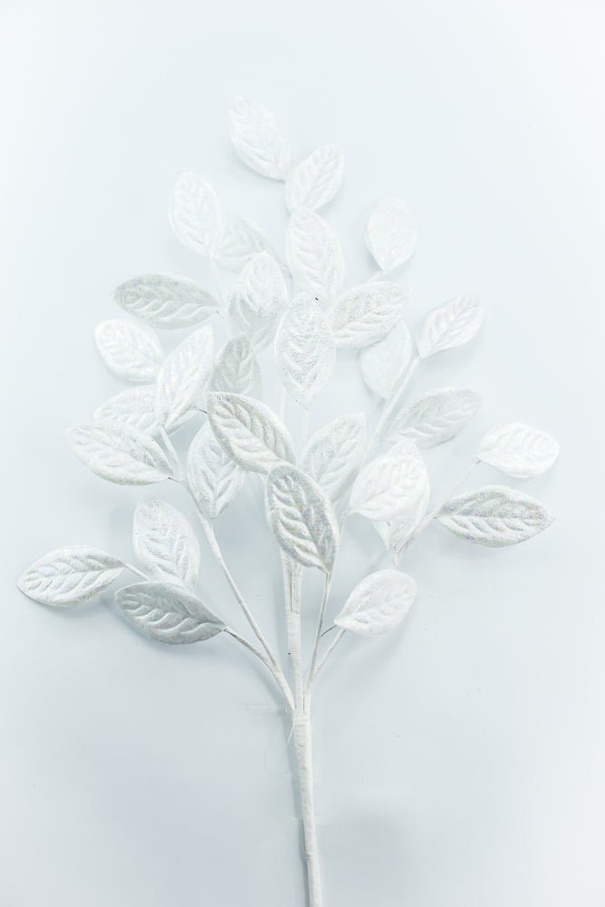White Glossy Leaves Spray - Greenery Market86296WT