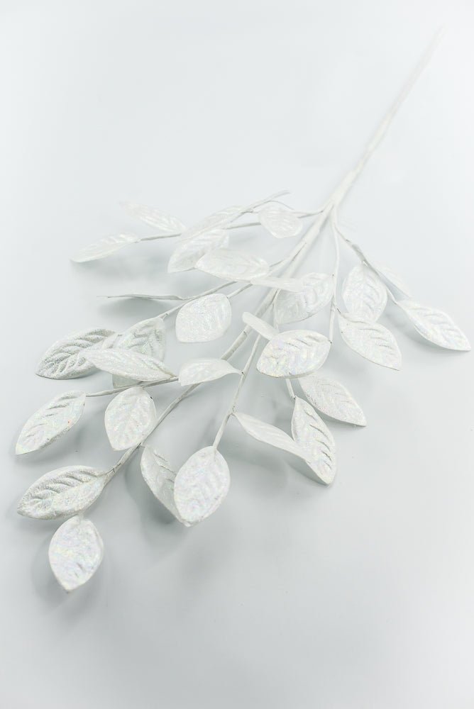 White Glossy Leaves Spray - Greenery Market86296WT