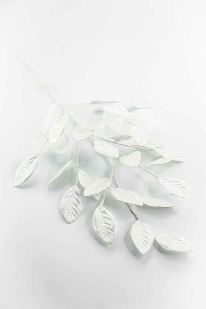 White Glossy Leaves Spray - Greenery Market86296WT