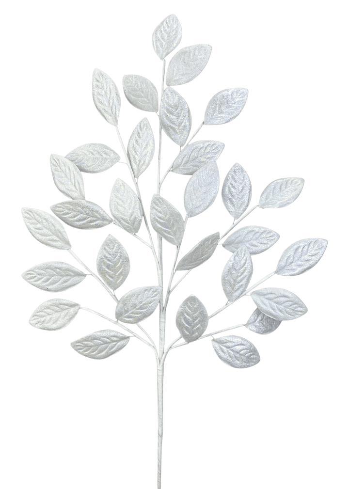 White Glossy Leaves Spray - Greenery Market86296WT