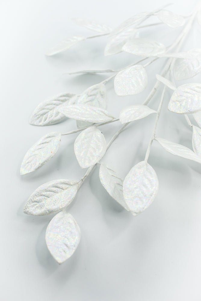 White Glossy Leaves Spray - Greenery Market86296WT