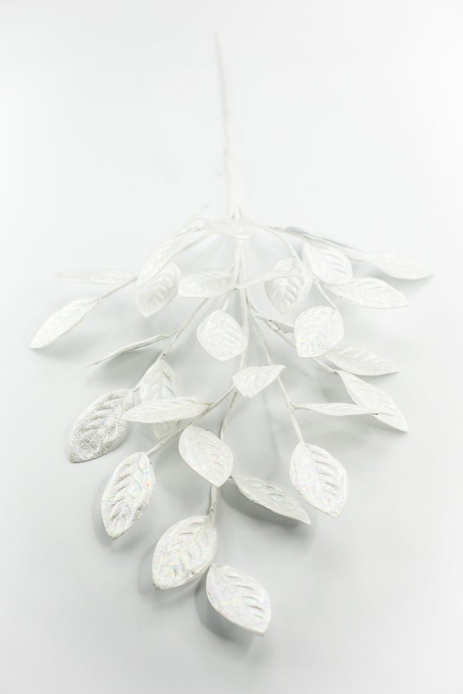White Glossy Leaves Spray - Greenery Market86296WT