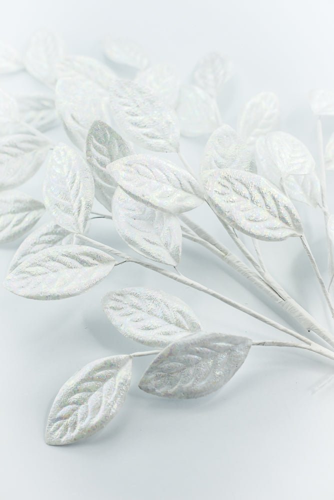 White Glossy Leaves Spray - Greenery Market86296WT