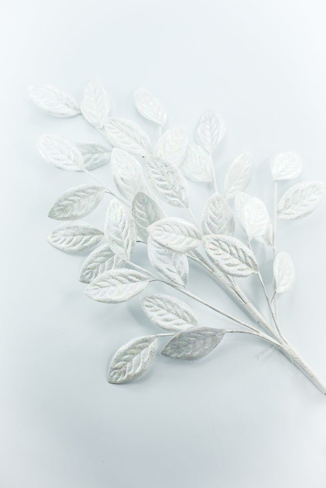 White Glossy Leaves Spray - Greenery Market86296WT
