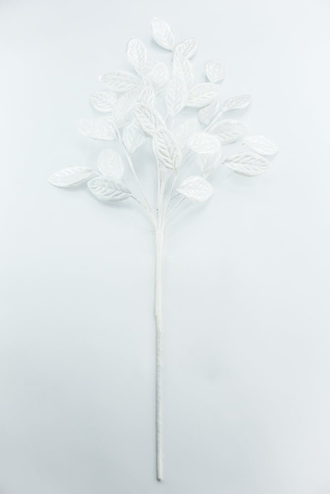 White Glossy Leaves Spray - Greenery Market86296WT