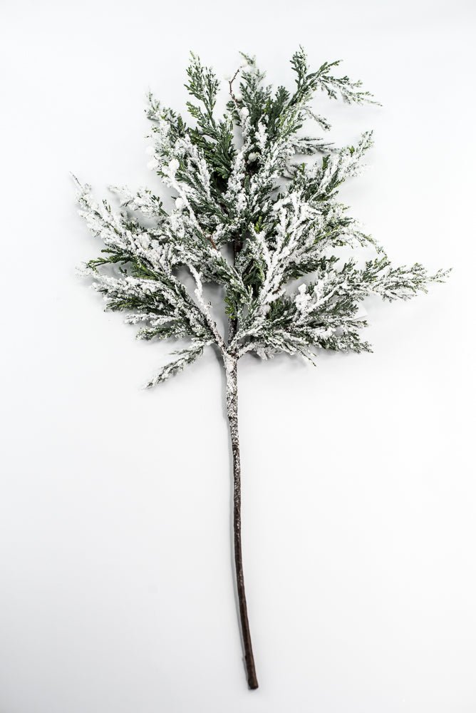 White & Green Snowy Pine Spray - 28" - Greenery MarketX2016WG