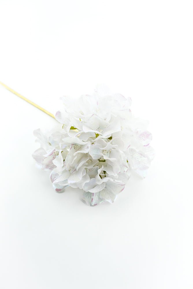 White Iridescent Hydrangea Stem - Greenery Market86305WT