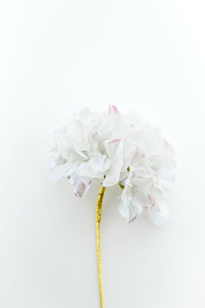 White Iridescent Hydrangea Stem - Greenery Market86305WT