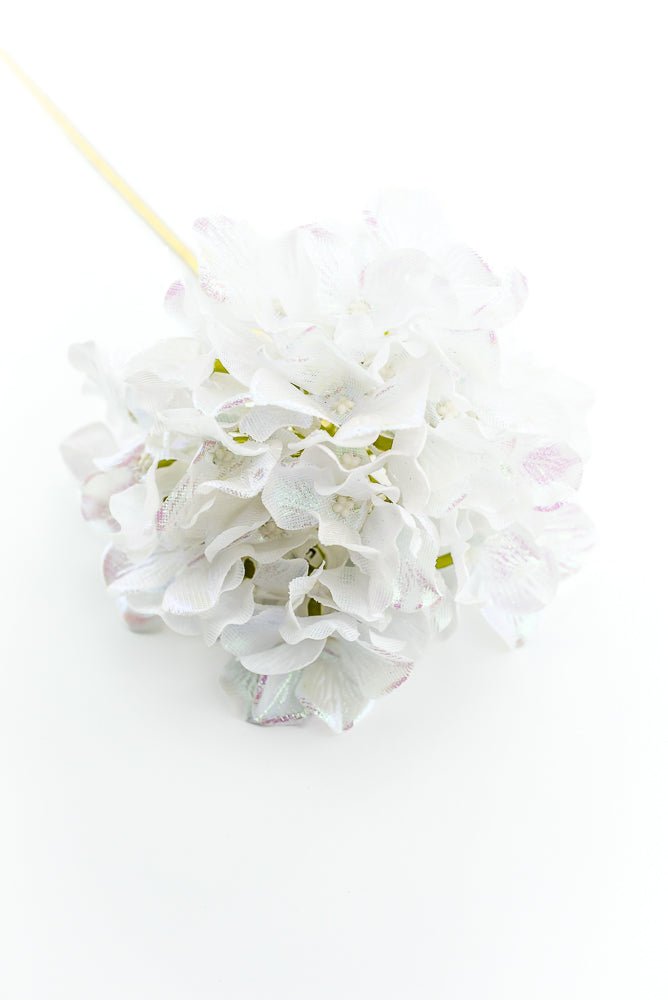 White Iridescent Hydrangea Stem - Greenery Market86305WT