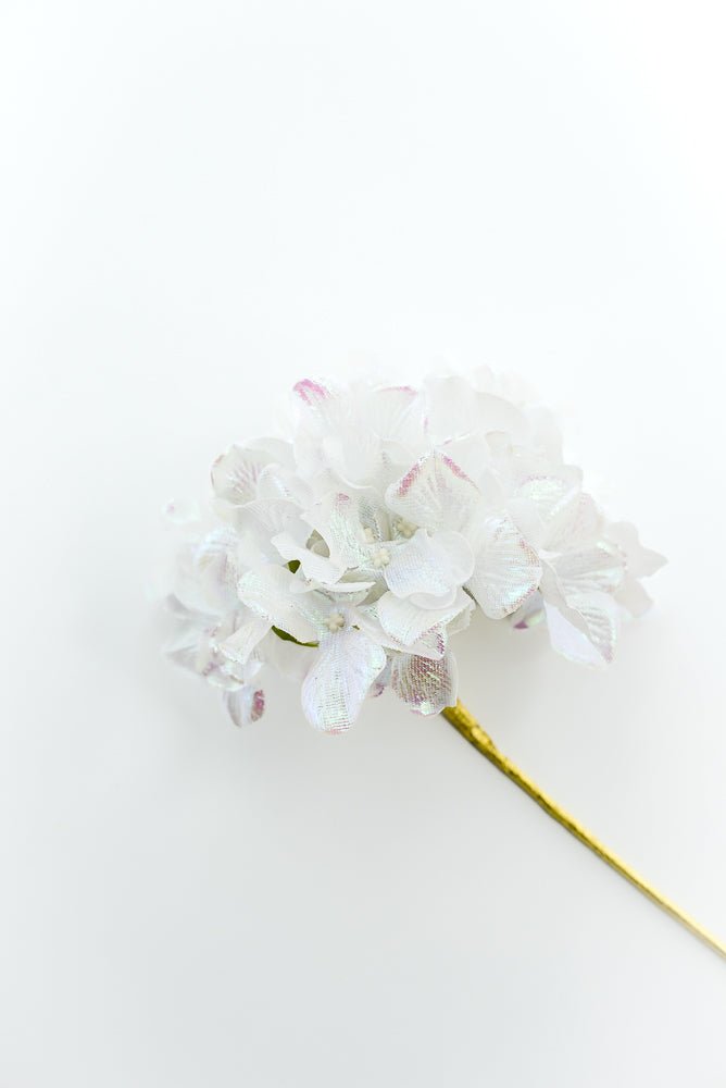 White Iridescent Hydrangea Stem - Greenery Market86305WT