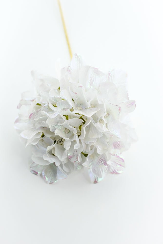White Iridescent Hydrangea Stem - Greenery Market86305WT