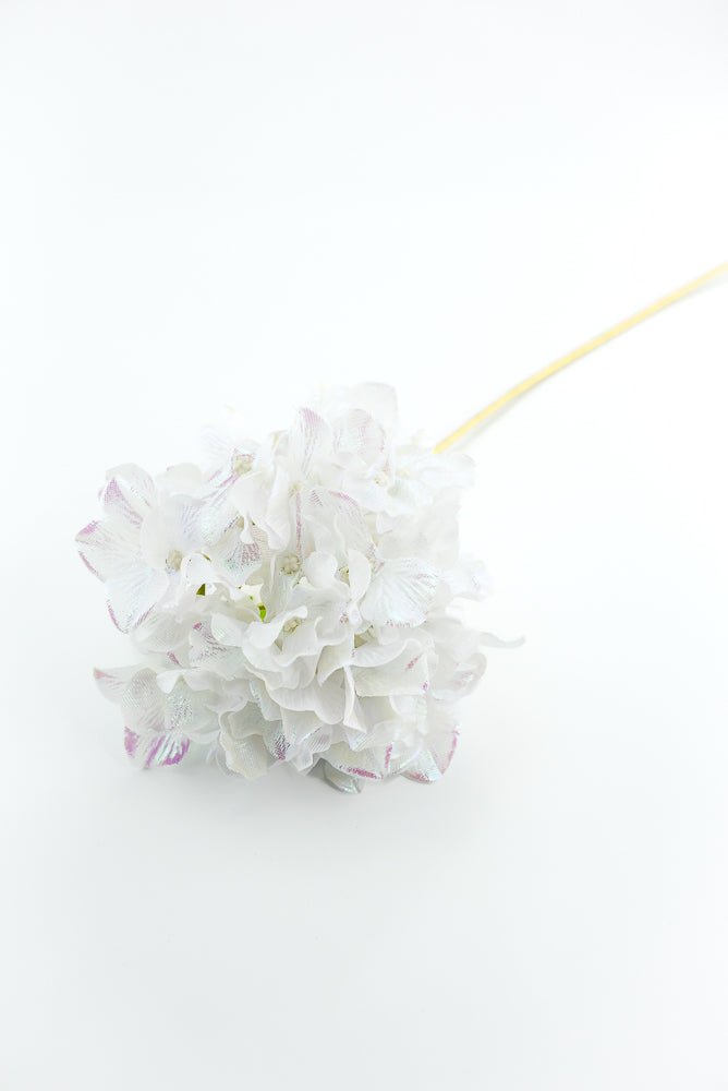 White Iridescent Hydrangea Stem - Greenery Market86305WT