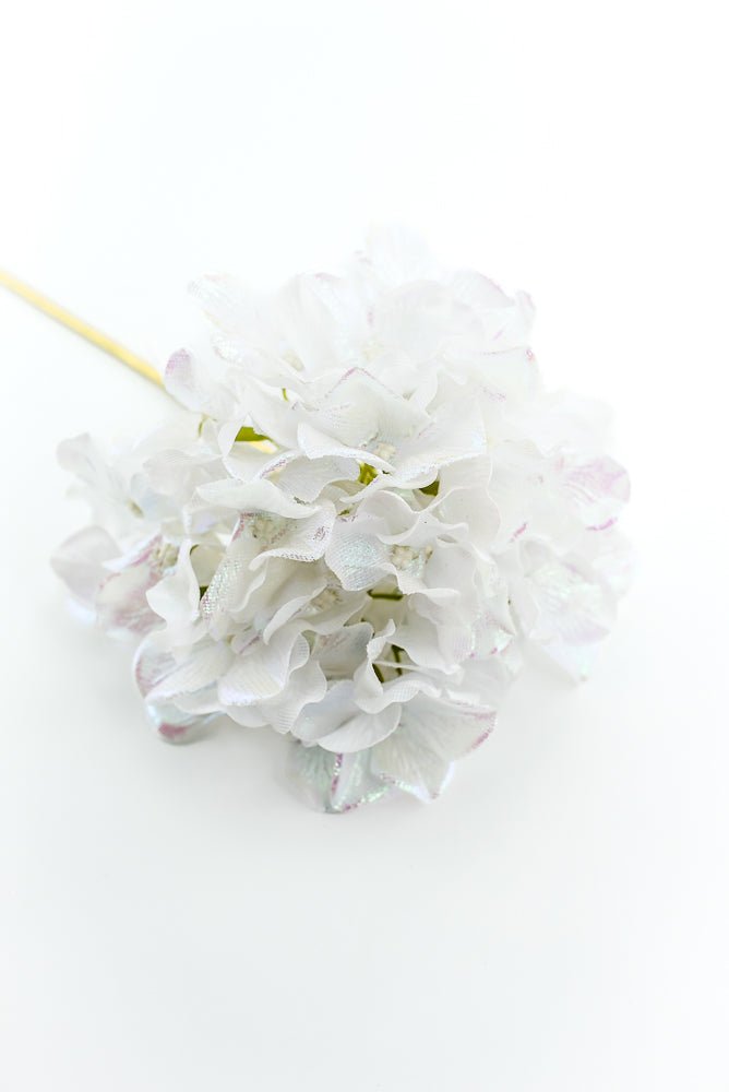White Iridescent Hydrangea Stem - Greenery Market86305WT