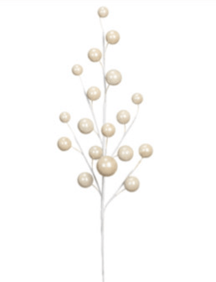 White Pearl Berry Pick - 18" - Greenery MarketXBK611-WH/P