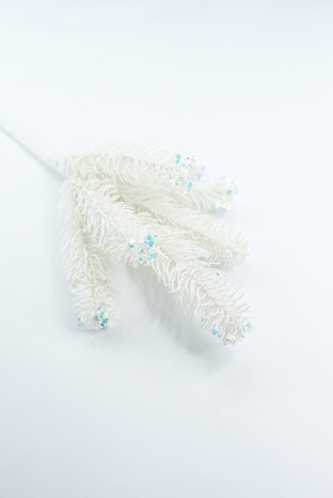 White Pine Spray With Glitter - Greenery Market85169