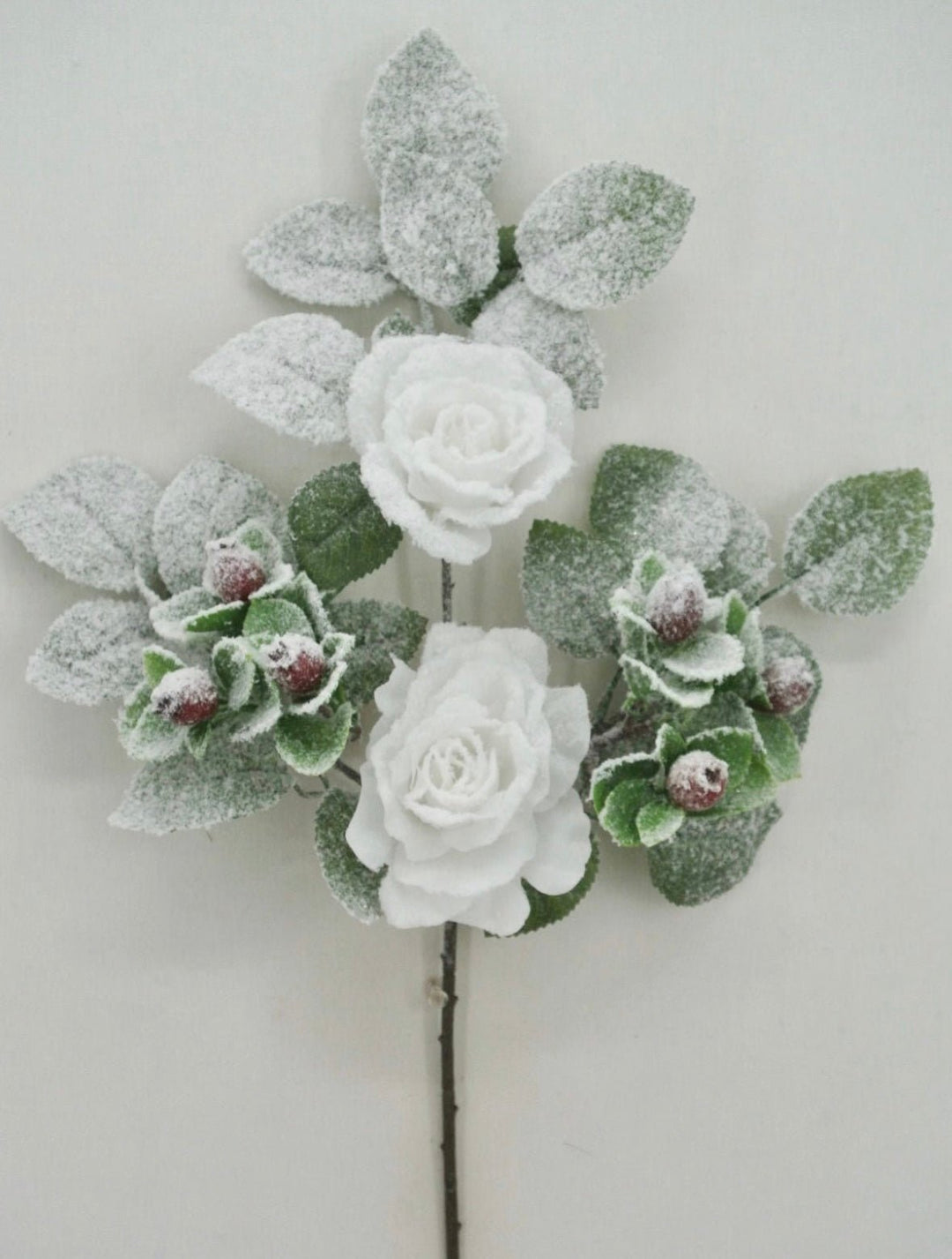 White rose and berry spray - Greenery Market83754 - WT