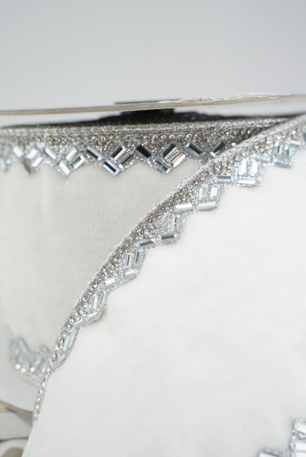 White & Silver Heritage Jewel Farrisilk Wired Ribbon - 4" - Greenery MarketRK657-73