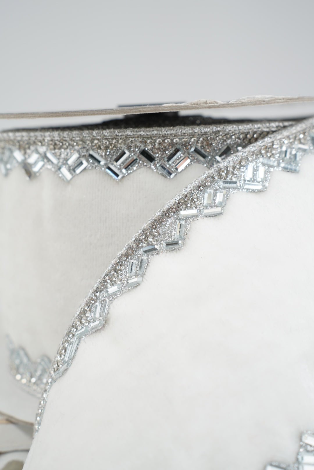 White & Silver Heritage Jewel Farrisilk Wired Ribbon - 4" - Greenery MarketRK657-73
