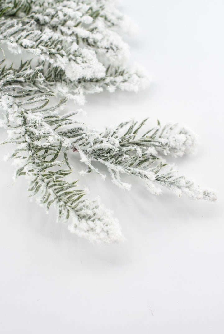 White Snowed Pine Spray - 22" - Greenery MarketYS2253-WH