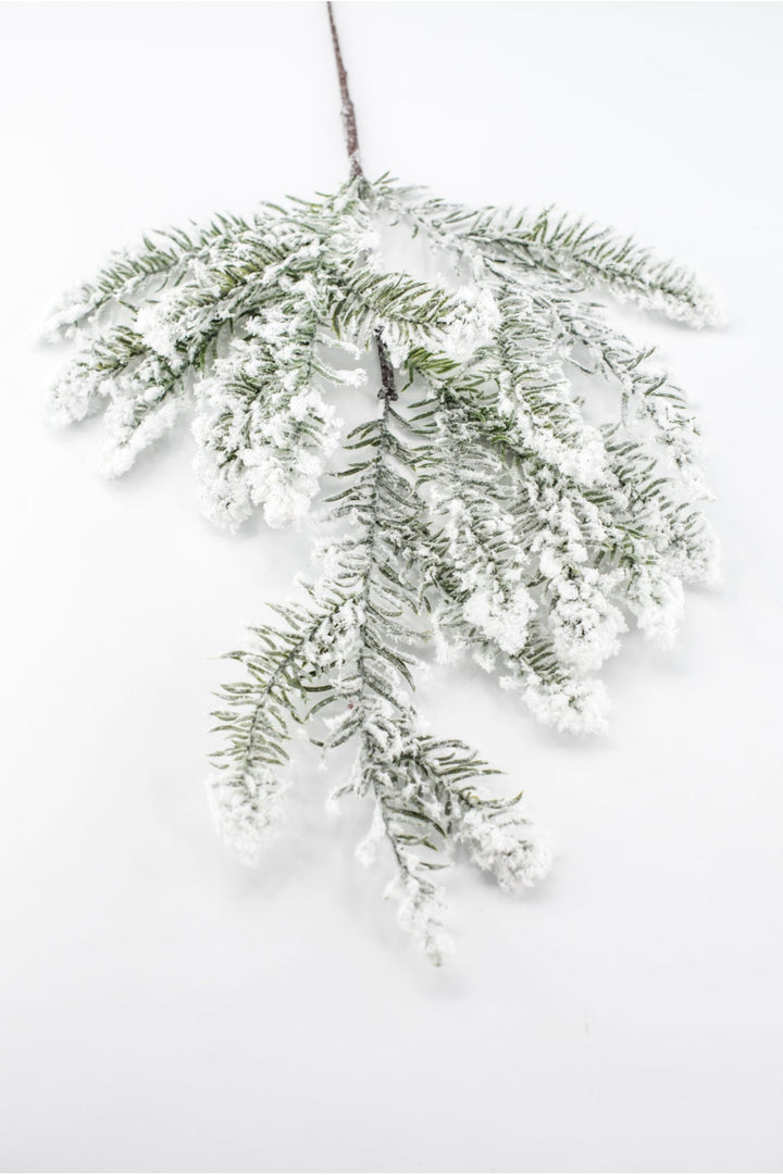 White Snowed Pine Spray - 22" - Greenery MarketYS2253-WH