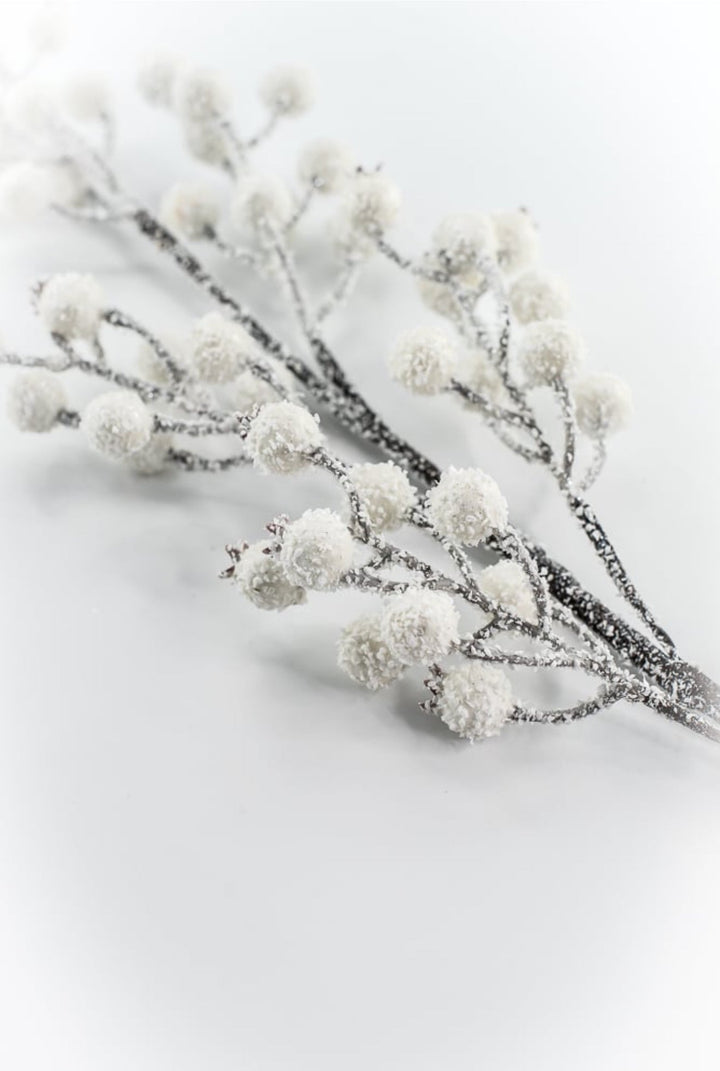 White Snowy Berry Pick - 29" - Greenery MarketXB661W