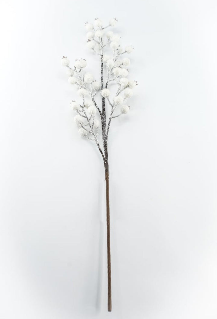 White Snowy Berry Pick - 29" - Greenery MarketXB661W