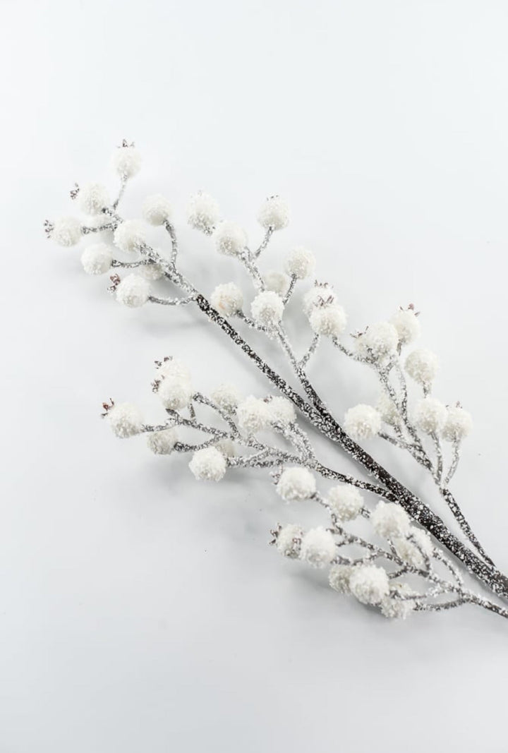 White Snowy Berry Pick - 29" - Greenery MarketXB661W