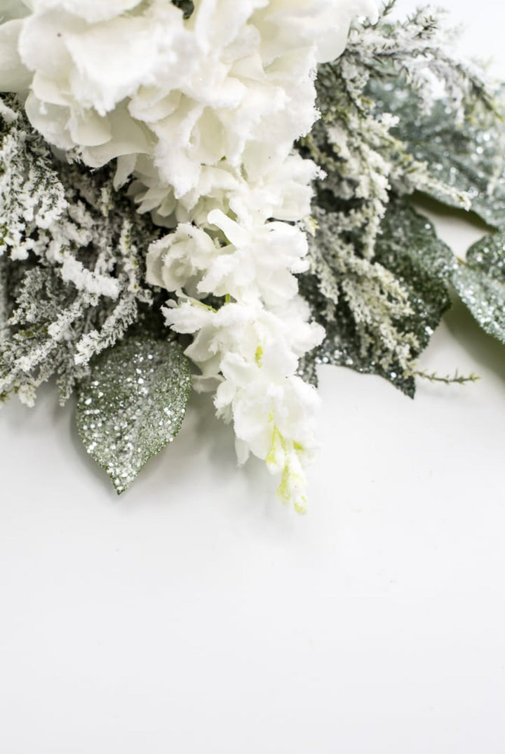 White snowy hydrangea and delphinium bundle - Greenery MarketArtificial FloraXP2388 - W