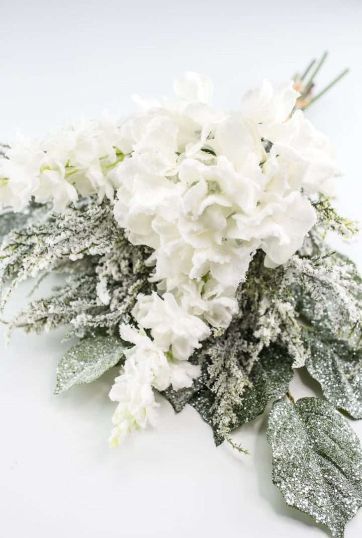 White snowy hydrangea and delphinium bundle - Greenery MarketArtificial FloraXP2388 - W