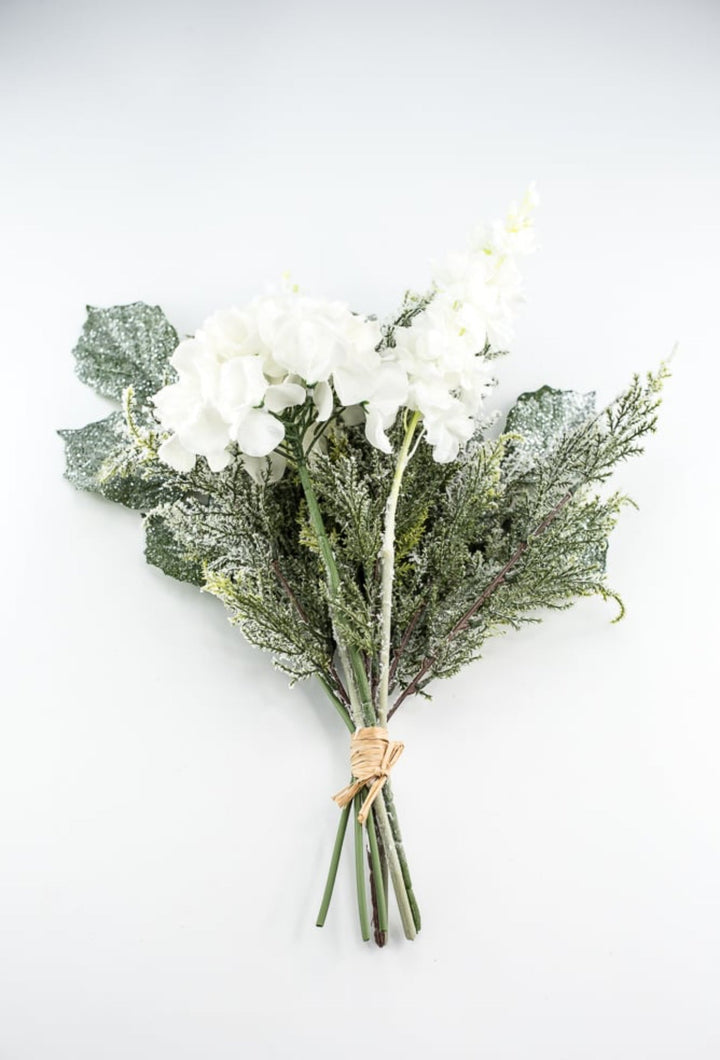 White snowy hydrangea and delphinium bundle - Greenery MarketArtificial FloraXP2388 - W