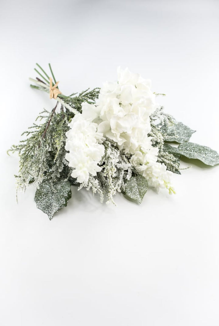 White snowy hydrangea and delphinium bundle - Greenery MarketArtificial FloraXP2388 - W