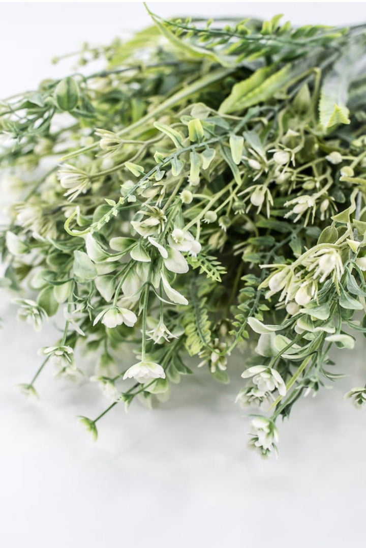 White Tipped Mixed Greenery Bush - 21" - Greenery Market85618-WT