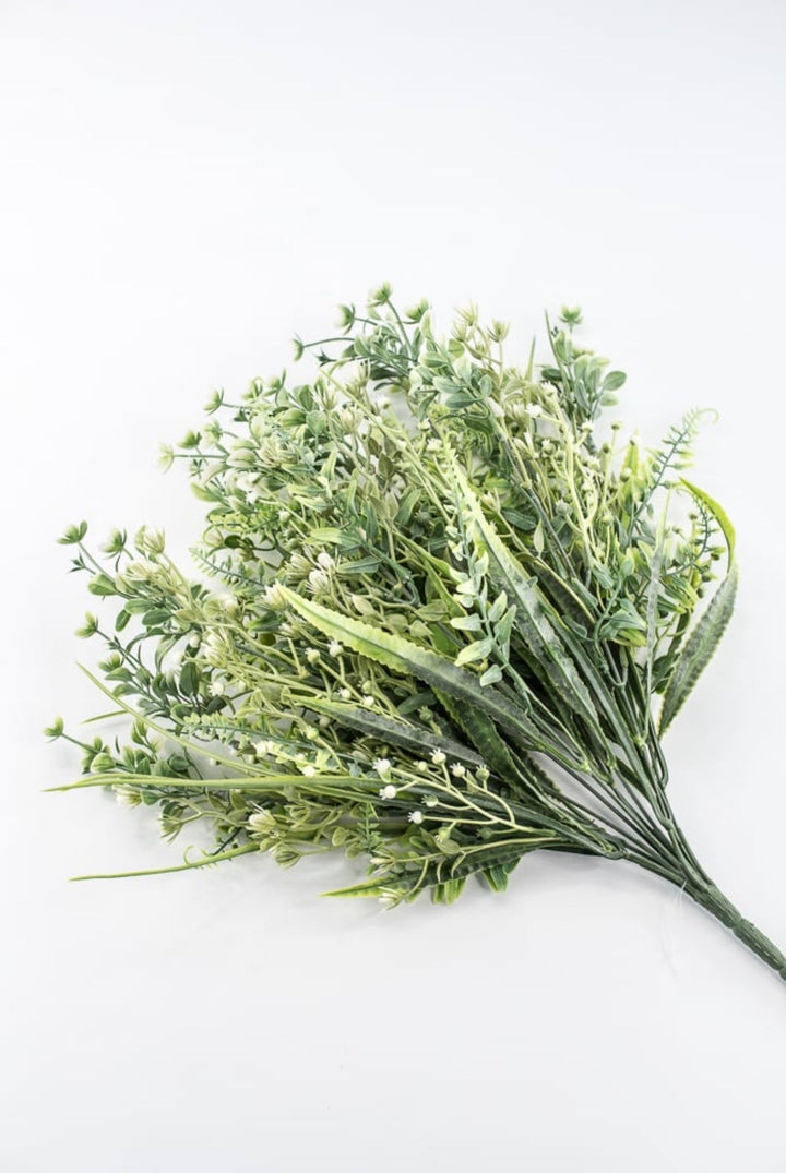 White Tipped Mixed Greenery Bush - 21" - Greenery Market85618-WT