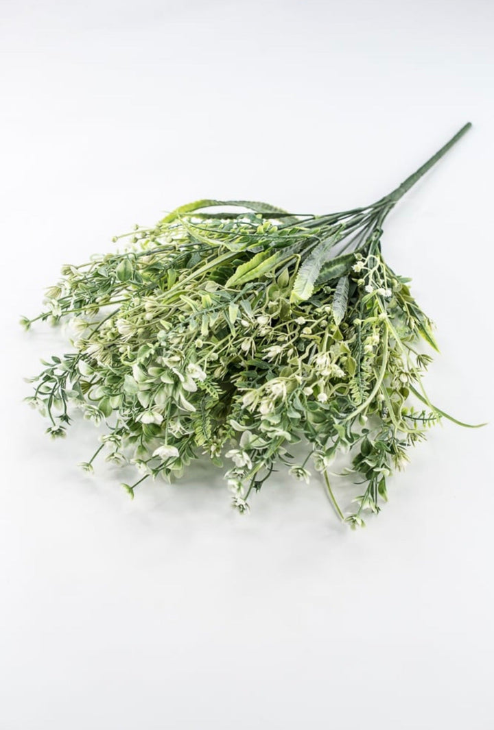 White Tipped Mixed Greenery Bush - 21" - Greenery Market85618-WT