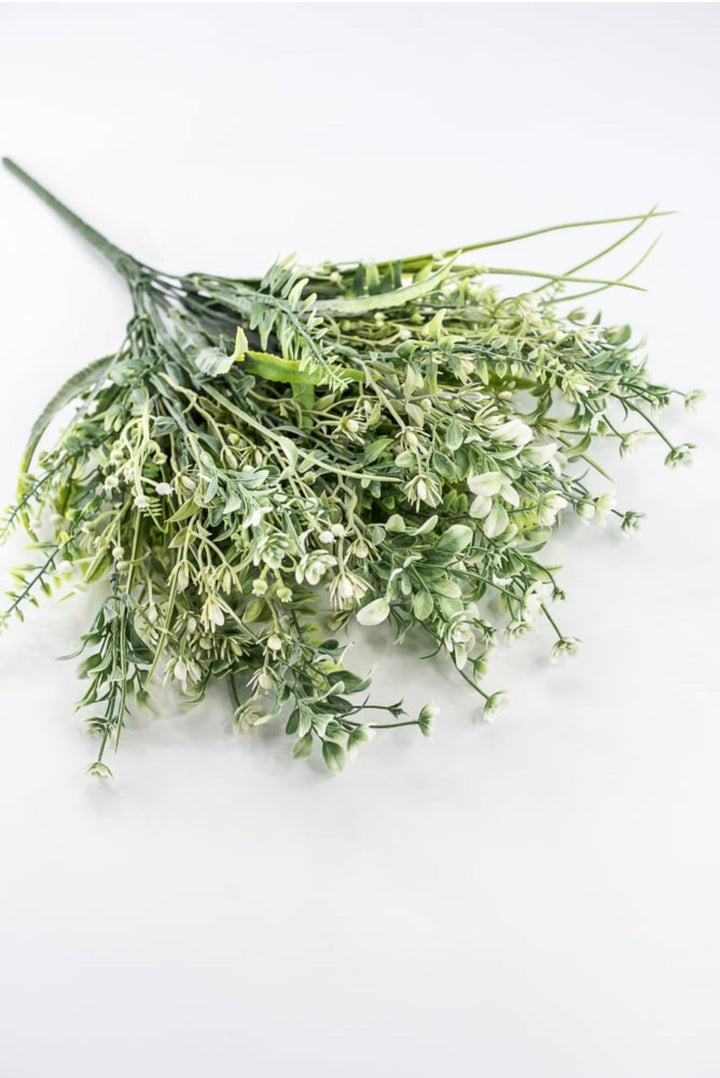 White Tipped Mixed Greenery Bush - 21" - Greenery Market85618-WT