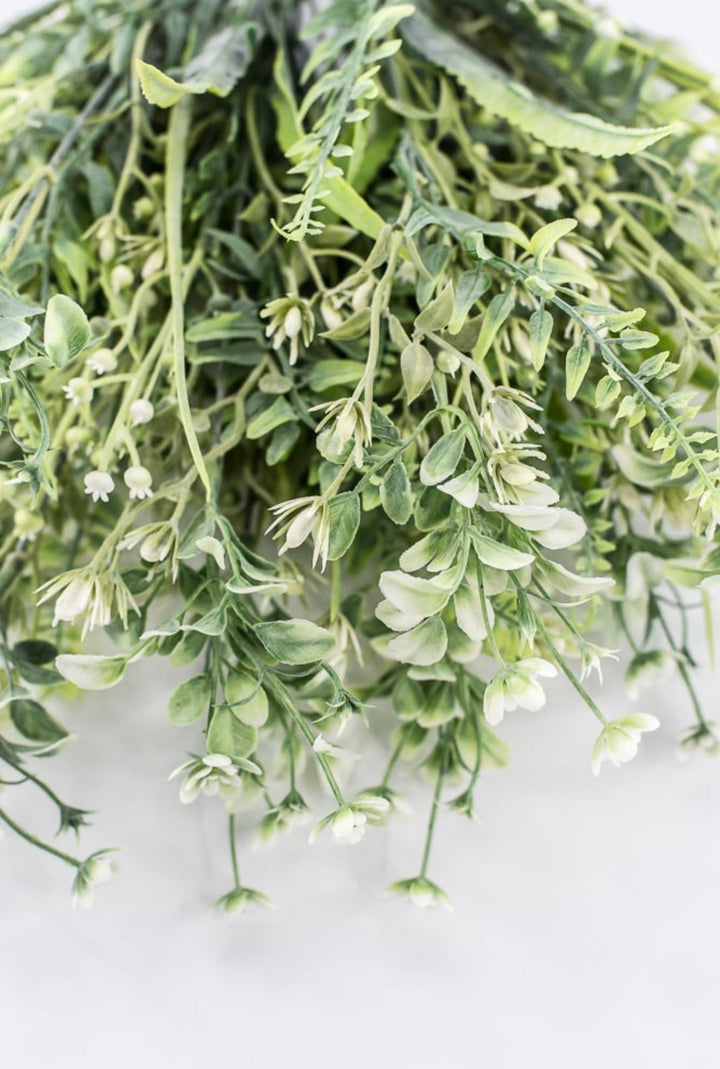 White Tipped Mixed Greenery Bush - 21" - Greenery Market85618-WT